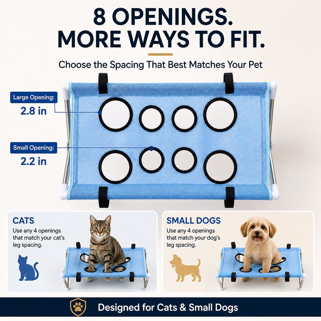 Malloren Foldable Pet Grooming Stand for Cats & Small Dogs - Bathing & Nail Trimming Support for Less Squirming