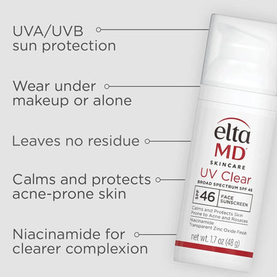 EltaMD UV Clear Untinted SPF 46 Broad-Spectrum 3-Pack