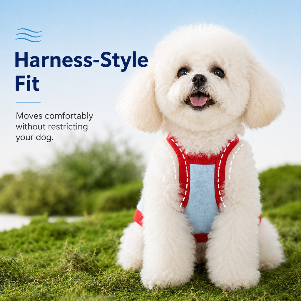 Malloren Dog Cooling Vest and Sun Hat Set – Keep your dog cool and comfortable during hot summer walks.