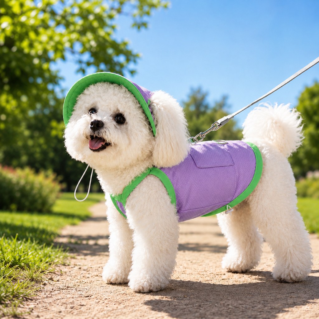 Malloren Dog Cooling Vest and Sun Hat Set – Keep your dog cool and comfortable during hot summer walks.
