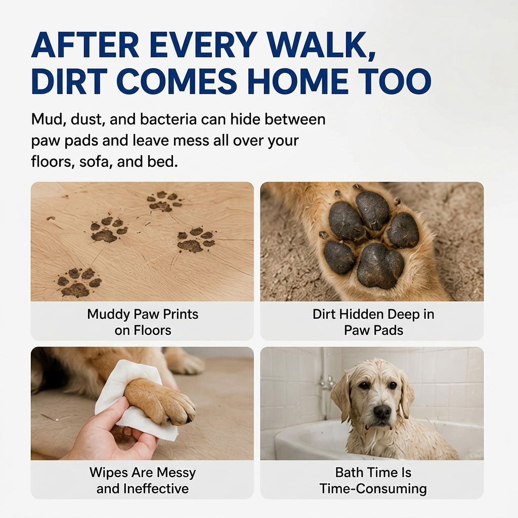 Malloren Electric Pet Paw Cleaner Pro – USB Rechargeable Dog & Cat Paw Washer