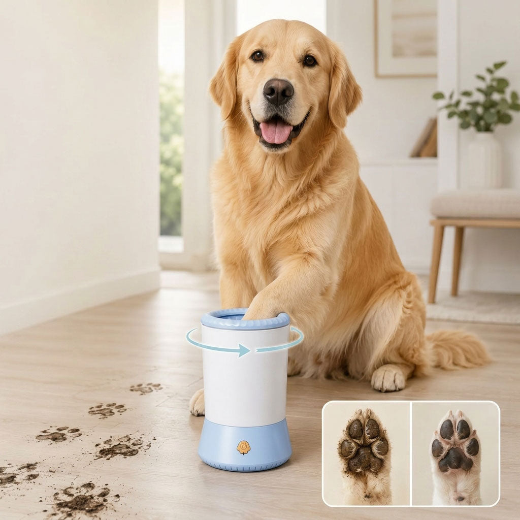 Malloren Electric Pet Paw Cleaner Pro – USB Rechargeable Dog & Cat Paw Washer