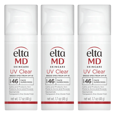 EltaMD UV Clear Untinted SPF 46 Broad-Spectrum 3-Pack