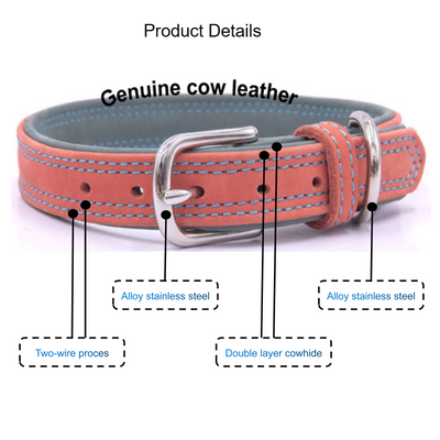 Genuine Leather Pet Collar  | High Quality Durable Luxury