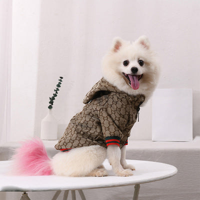 Luxury Designer Dog Fleece Jacket - Hoodie for Ultimate Canine Comfort & Style