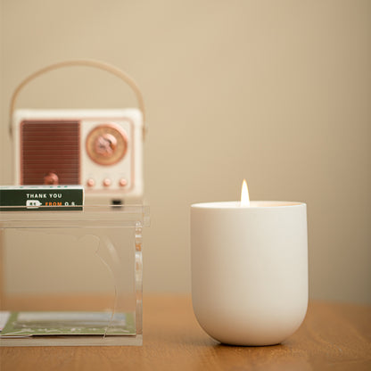 Soy Wax Scented Candle – Frosted Glass Jar Cylinder Candle