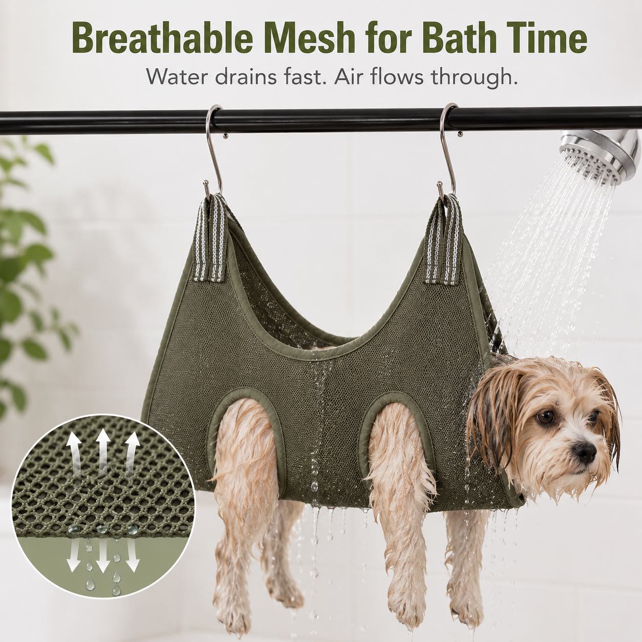 Malloren Pet Grooming Sling Bag for Cats & Small Dogs - Easier Nail Trims, Paw Care & Bath Time at Home