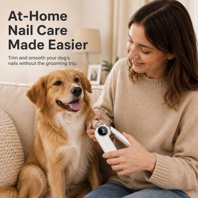 Malloren 2-in-1 Pet Electric Nail Clipper & Grinder with LED Light
