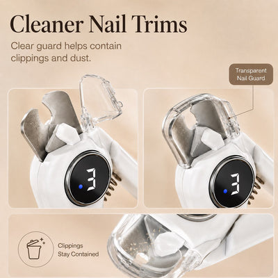 Malloren 2-in-1 Pet Electric Nail Clipper & Grinder with LED Light