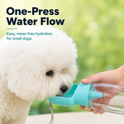 Malloren Portable 2-in-1 Pet Water & Food Bottle – Keep Dogs Hydrated & Fed on Walks, Hiking, or Travel