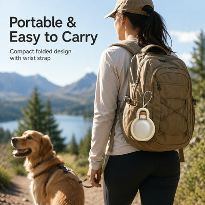 Malloren Portable Pet Water Bottle for Dogs & Cats – 500ml Gravity Water Dispenser Bowl for Camping, Walks & Outdoor Travel