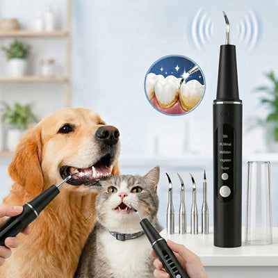 Malloren Ultrasonic Pet Dental Cleaner for Dogs & Cats – At-Home Tartar Care for Fresher Breath Between Vet Visits