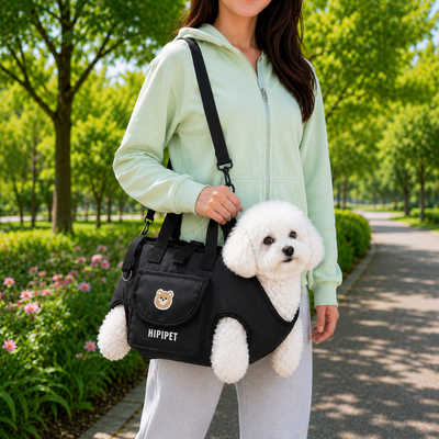 Malloren Hands-Free Small Dog Carrier Bag – Supportive Legs-Out Crossbody Carrier for Walks, Errands & Vet Visits