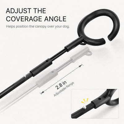 Malloren Clear Dog Umbrella with Built-In Leash for Rainy Walks & Potty Breaks - Helps Reduce Wet-Coat Cleanup for Small Dogs