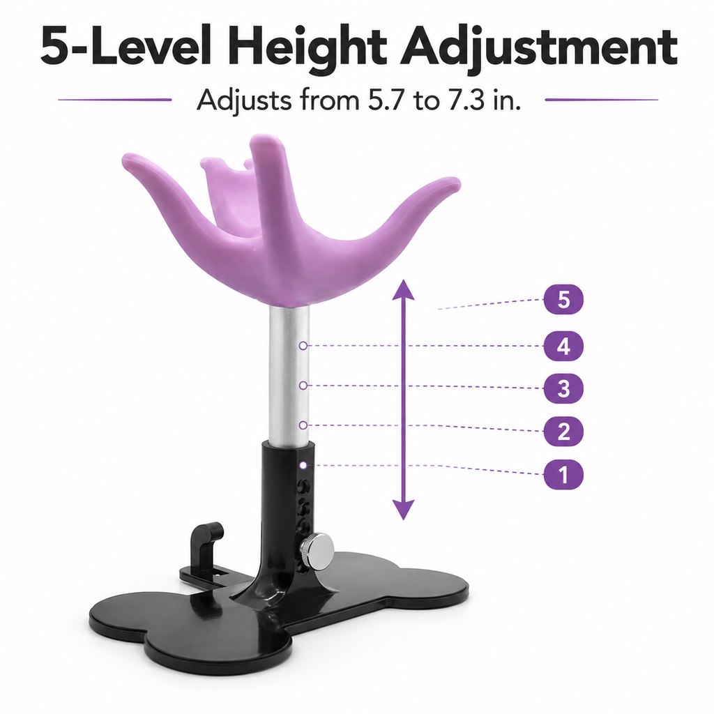 Malloren Adjustable Dog Grooming Support Stand for Small Dogs – Helps Reduce Sitting During Trimming, Brushing & Drying