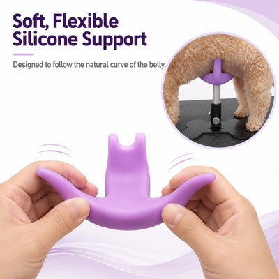 Malloren Adjustable Dog Grooming Support Stand for Small Dogs – Helps Reduce Sitting During Trimming, Brushing & Drying