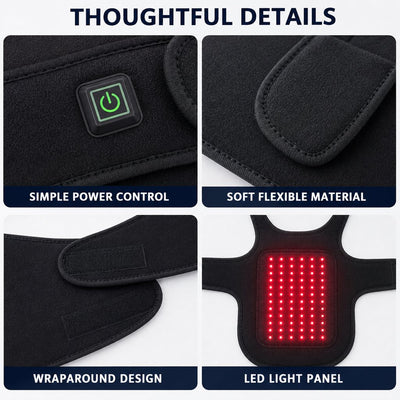 Malloren Pet Red Light Therapy Vest for Dogs & Cats – 660nm + 850nm Near-Infrared for Back, Hip, Joint & Muscle Comfort – USB or Rechargeable