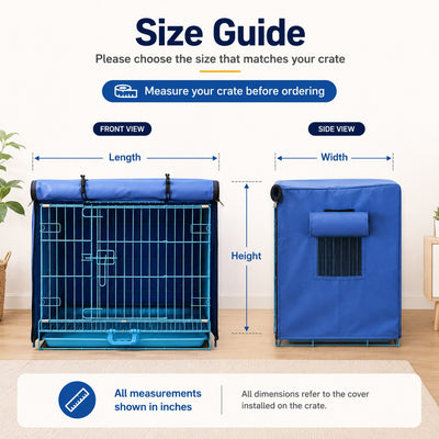 Malloren All-Weather Dog Crate Cover for Home, Patio & Camping - Privacy, Wind & Light Rain Protection