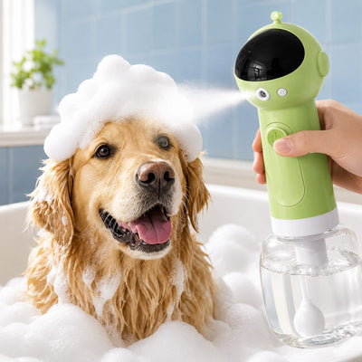 Malloren AstroFoam Pet Bath Bubble Maker for Home Dog Baths - One-Press Dense Foam Sprayer for Less Hand-Scrubbing & Cleaner Bath Time