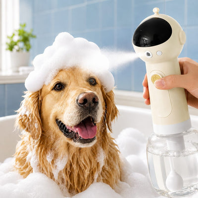 Malloren AstroFoam Pet Bath Bubble Maker for Home Dog Baths - One-Press Dense Foam Sprayer for Less Hand-Scrubbing & Cleaner Bath Time