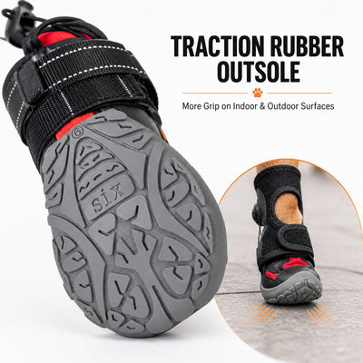 Malloren Adjustable Tension-Dial Dog Paw-Lift Support Boots – For Indoor Floors & Outdoor Walks, Paw Dragging & Scuffing Support