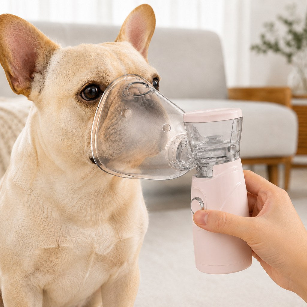 Malloren Portable Pet Mist Care Kit for Dogs & Cats - Rechargeable Handheld Device with Two Masks