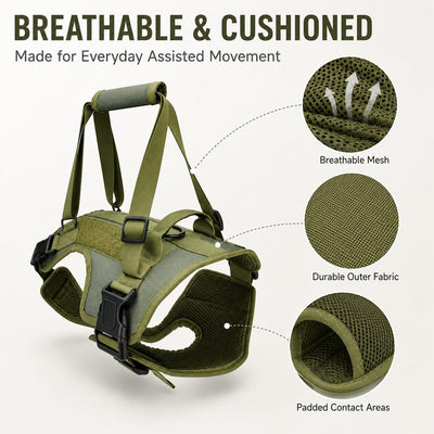 Malloren Full-Body Dog Lift Support Harness for Stairs, Cars & Limited Mobility