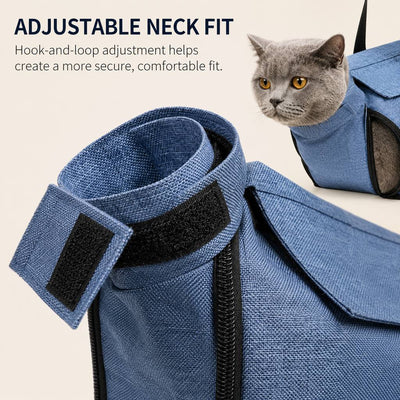 Malloren Cat Grooming Restraint Bag for Nail Trimming & Ear Cleaning – Easier Control for Wiggly Cats