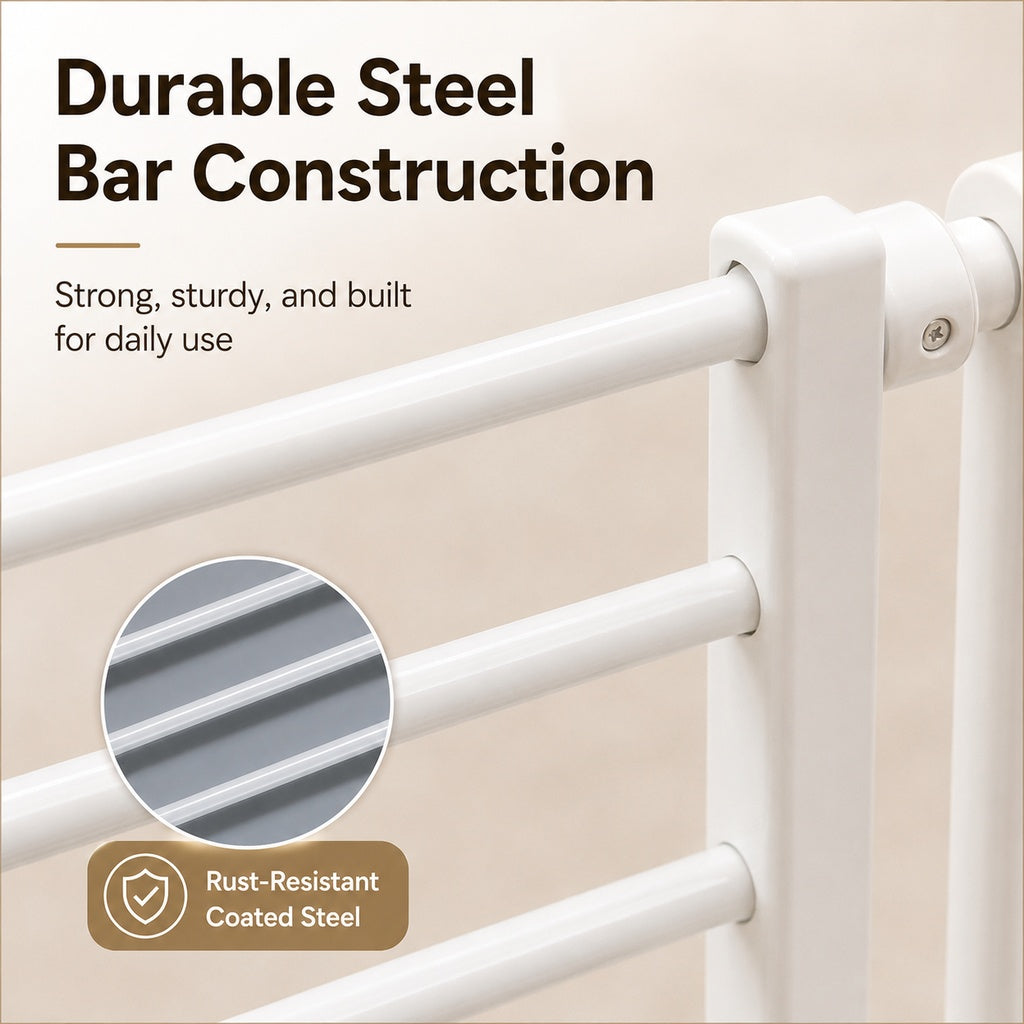 Malloren No-Drill Expandable Pet Gate for Doorways - Adjustable Indoor Barrier for Small Dogs
