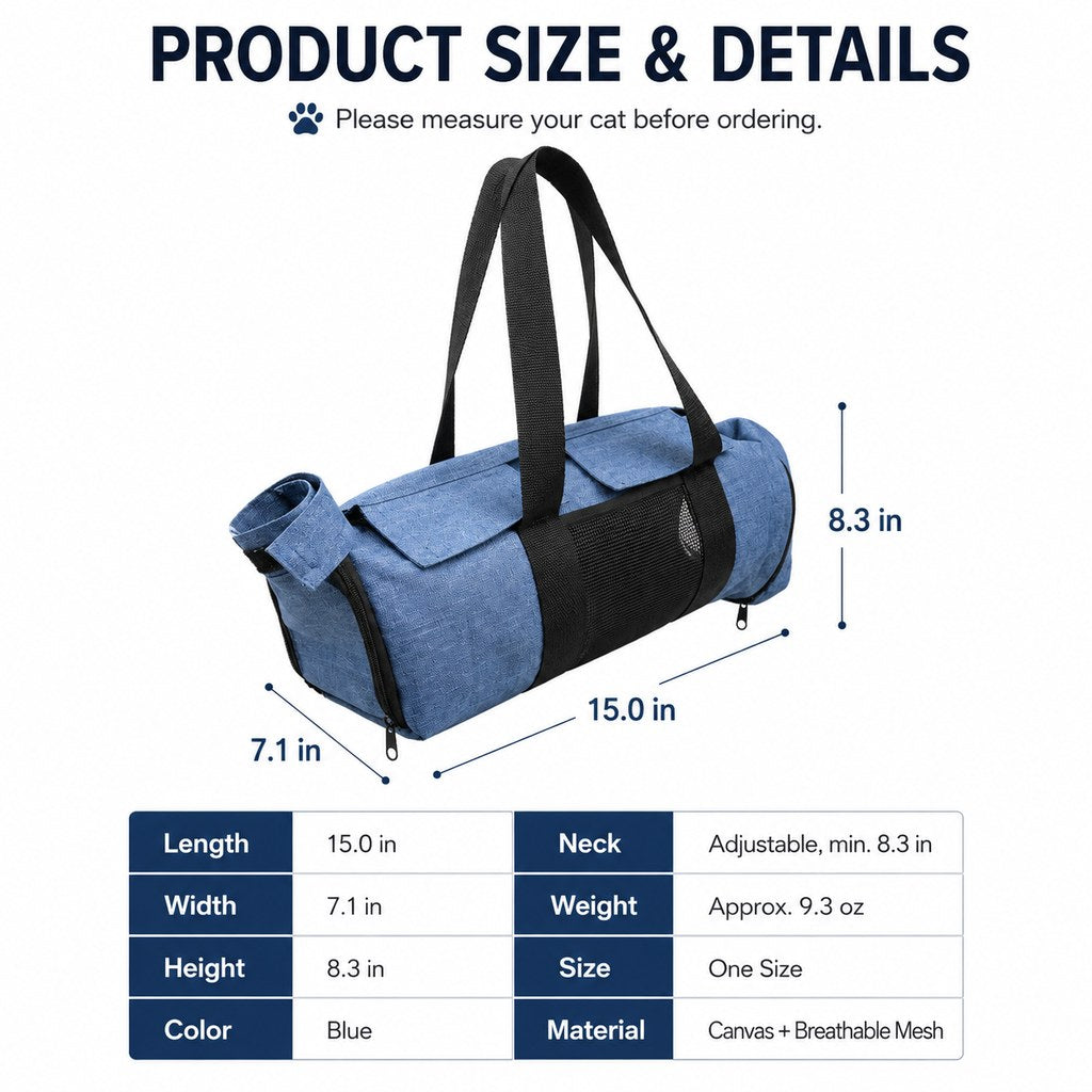 Malloren Cat Grooming Restraint Bag for Nail Trimming & Ear Cleaning – Easier Control for Wiggly Cats