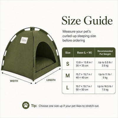Malloren Cozy Foldable Cat Tent Bed for Apartment Naps - Breathable Hideaway with Removable Cushion