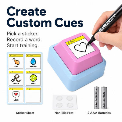 Malloren PawTalk Recordable Pet Communication Button for Dogs & Cats - Voice Training Toy for Food, Water, Walks & Play