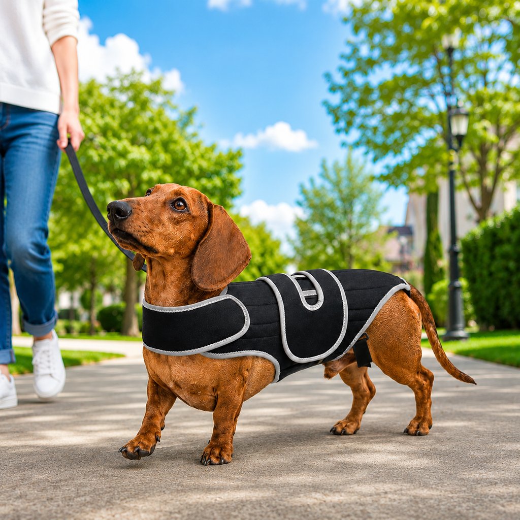 Malloren Dog Back Support Vest for Daily Walks & Home Recovery - Adjustable Support for Long-Backed and Senior Dogs