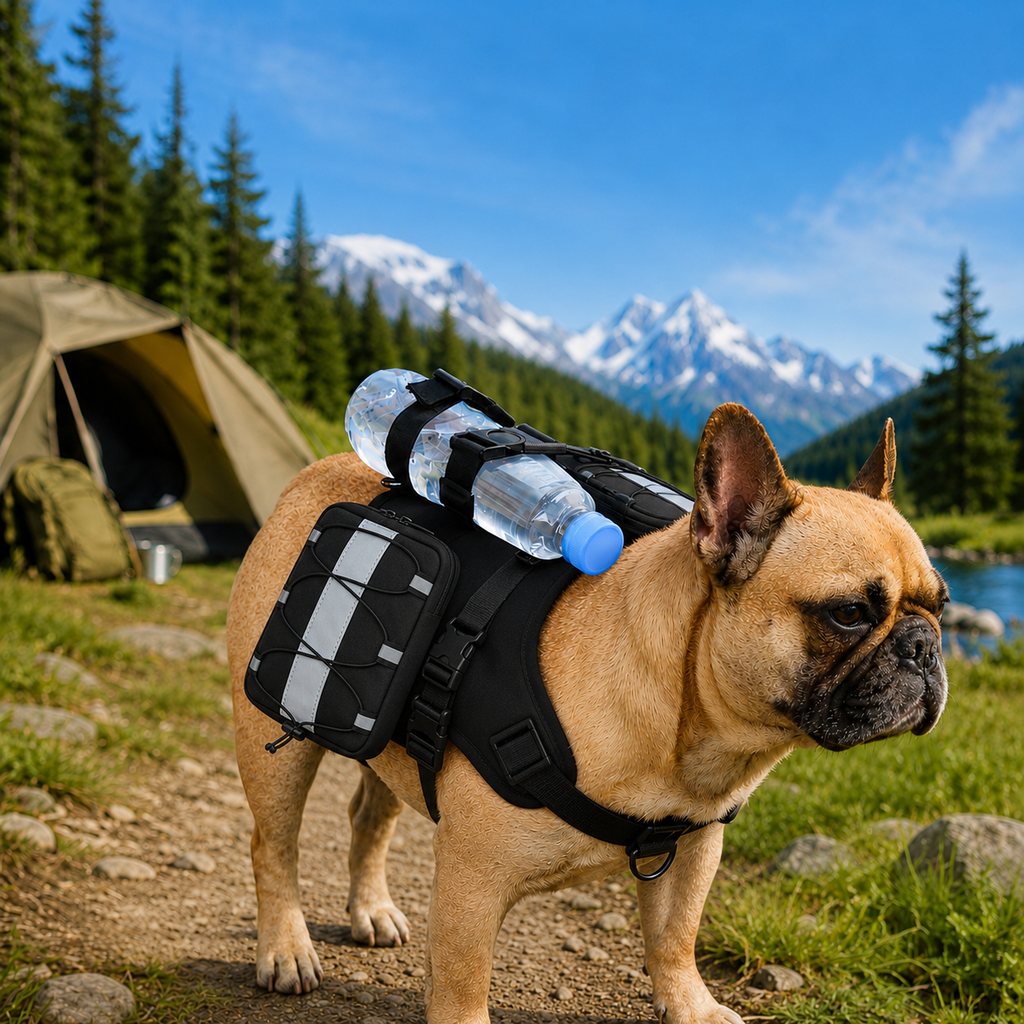 Malloren Dog Backpack Harness for Hiking & Daily Walks - Reflective Saddle Bag Vest for Carrying Water, Treats & Essentials