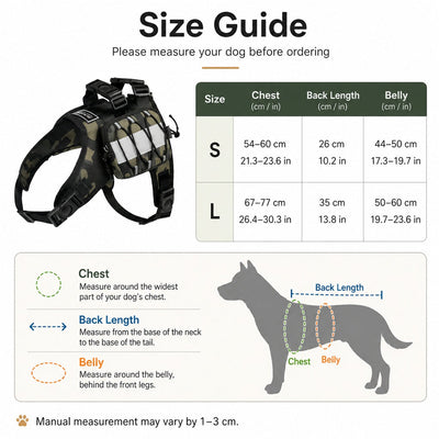 Malloren Dog Backpack Harness for Hiking & Daily Walks - Reflective Saddle Bag Vest for Carrying Water, Treats & Essentials
