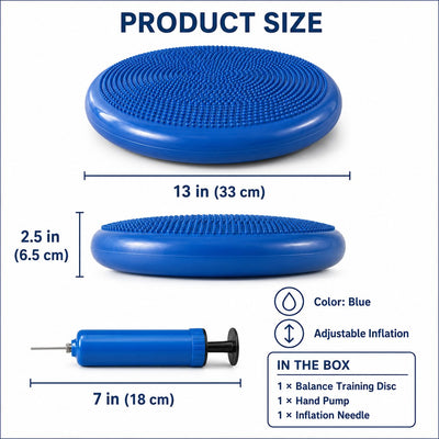 Malloren Inflatable Dog Balance Disc with Pump - At-Home Balance & Coordination Training for Dogs with Limited Exercise Space