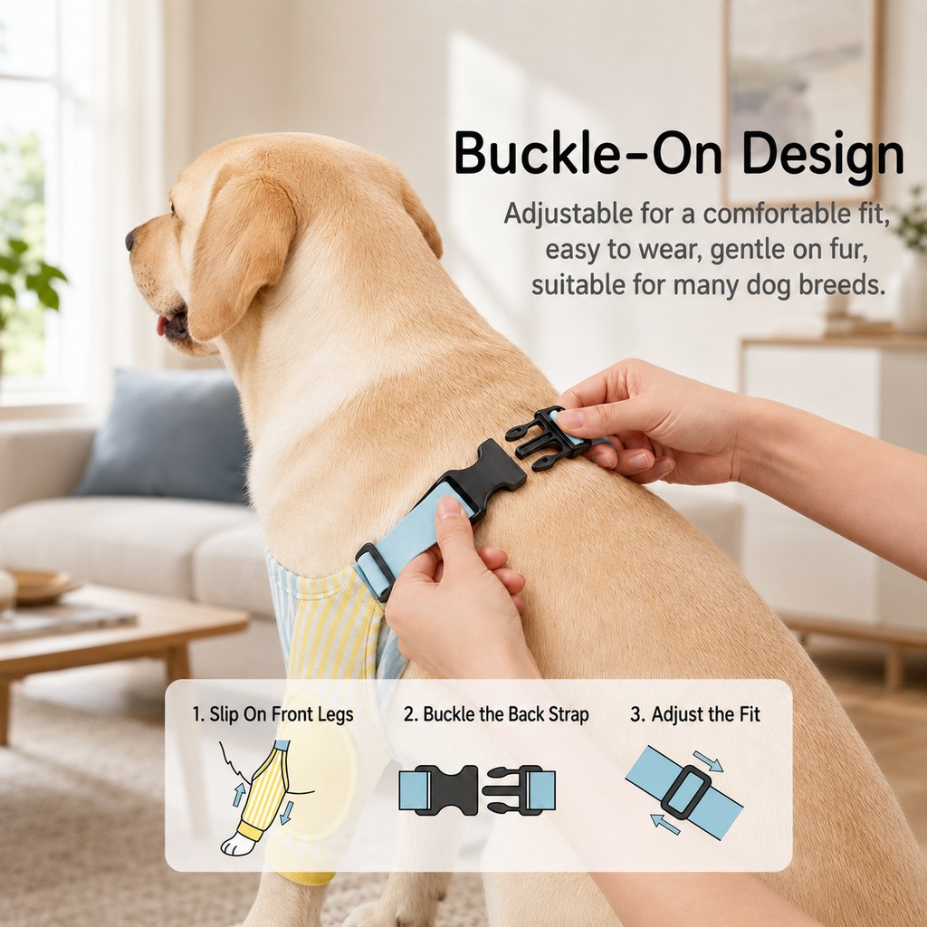 Malloren Padded Dog Elbow Protector Sleeves for Hard Floors - Dual Front-Leg Coverage for Pressure & Rubbing