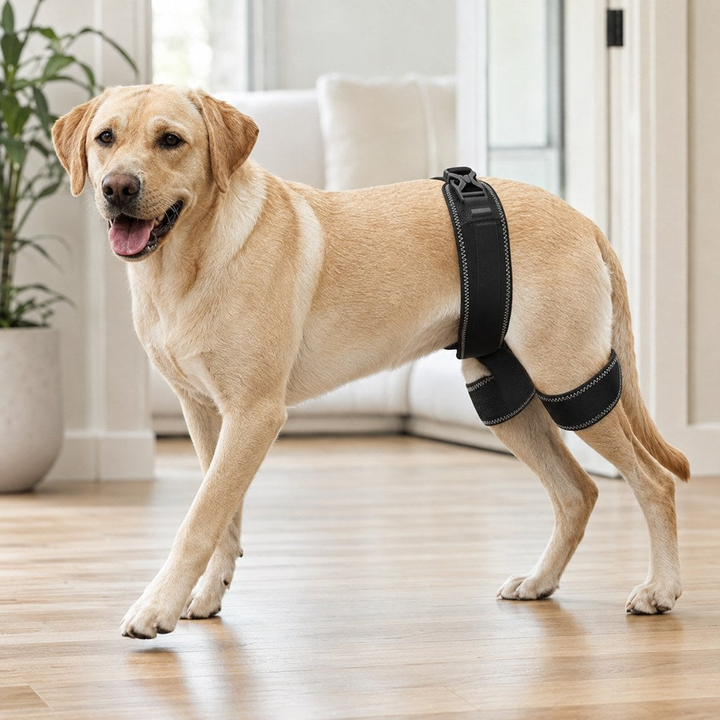 Malloren Dog Hip & Rear Leg Support Brace – Adjustable Dual Hind-Leg Stability Wrap for Senior Dogs, Hardwood Floors & Daily Walks