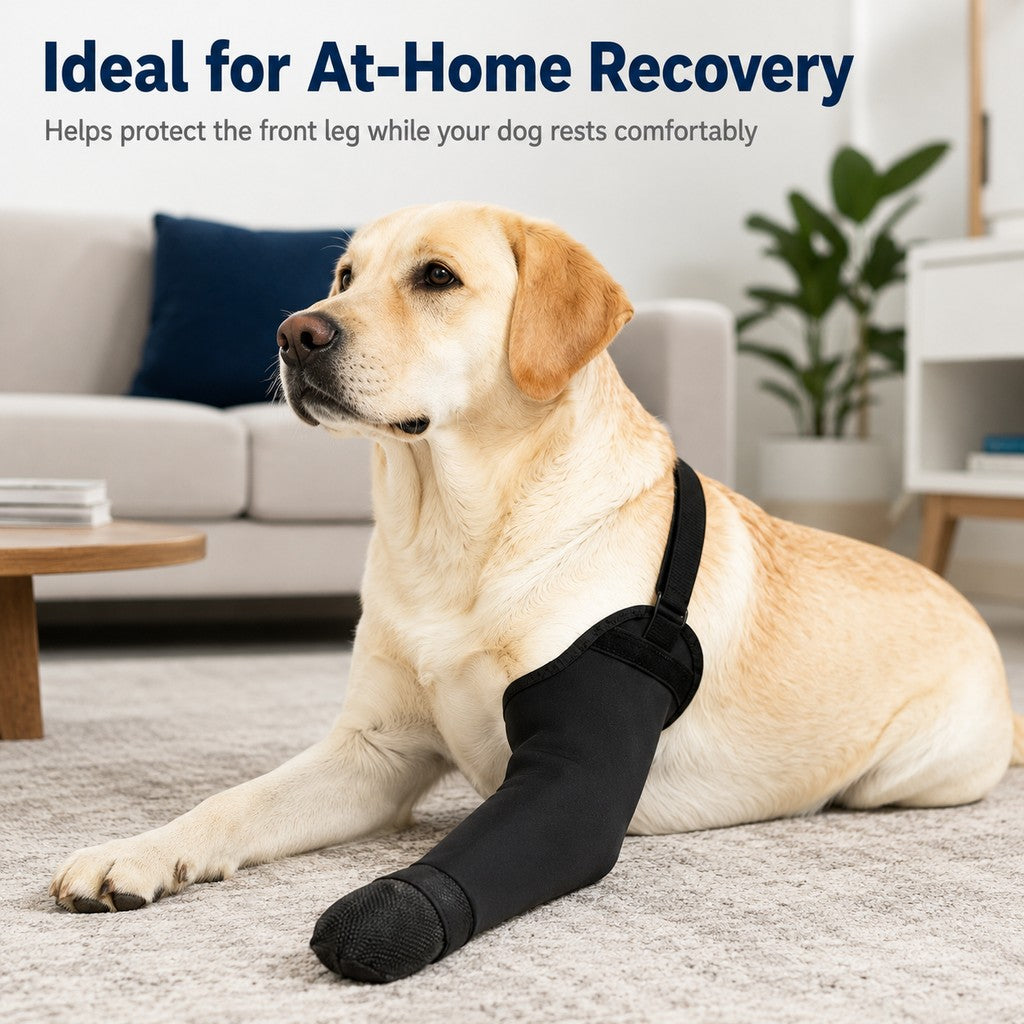 Malloren Dog Front Leg Protective Sleeve for Recovery & Walks - Helps Reduce Licking