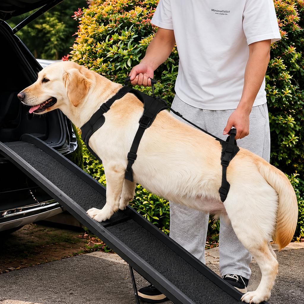 Malloren Full-Body Dog Lift Harness for Large Dogs - Front & Rear Mobility Support for Stairs, Car Ramps and Weak Hind Legs