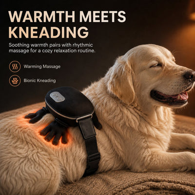 Malloren Hands-Free Dog Massager with Heat – Bionic Kneading for Post-Walk Relaxation & Everyday Comfort