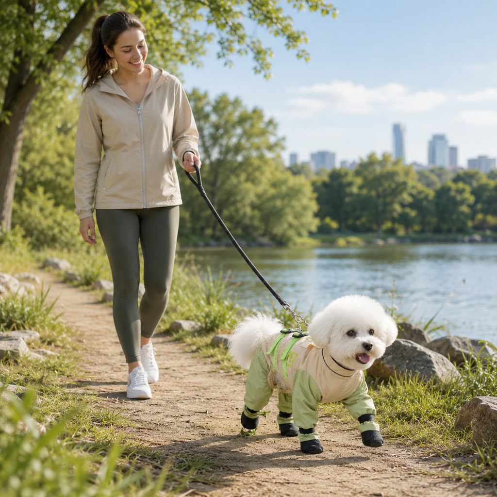 Malloren Dog Outdoor Protection Suit – Keep Fur Cleaner from Grass, Dirt, Bugs & Wet Ground During Walks