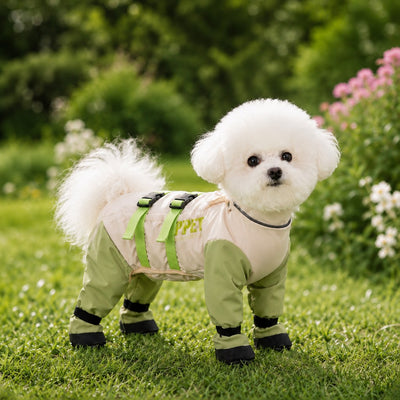 Malloren Dog Outdoor Protection Suit – Keep Fur Cleaner from Grass, Dirt, Bugs & Wet Ground During Walks