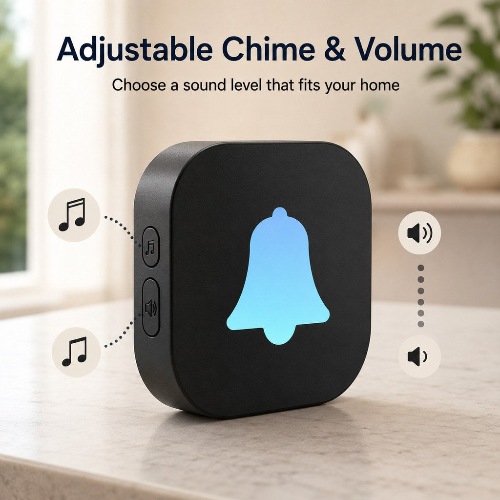 Malloren Wireless Dog Doorbell for Potty Training - Self-Powered Paw Button & Plug-In Chime to Help Dogs Ask to Go Outside