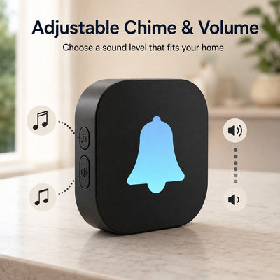Malloren Wireless Dog Doorbell for Potty Training - Self-Powered Paw Button & Plug-In Chime to Help Dogs Ask to Go Outside