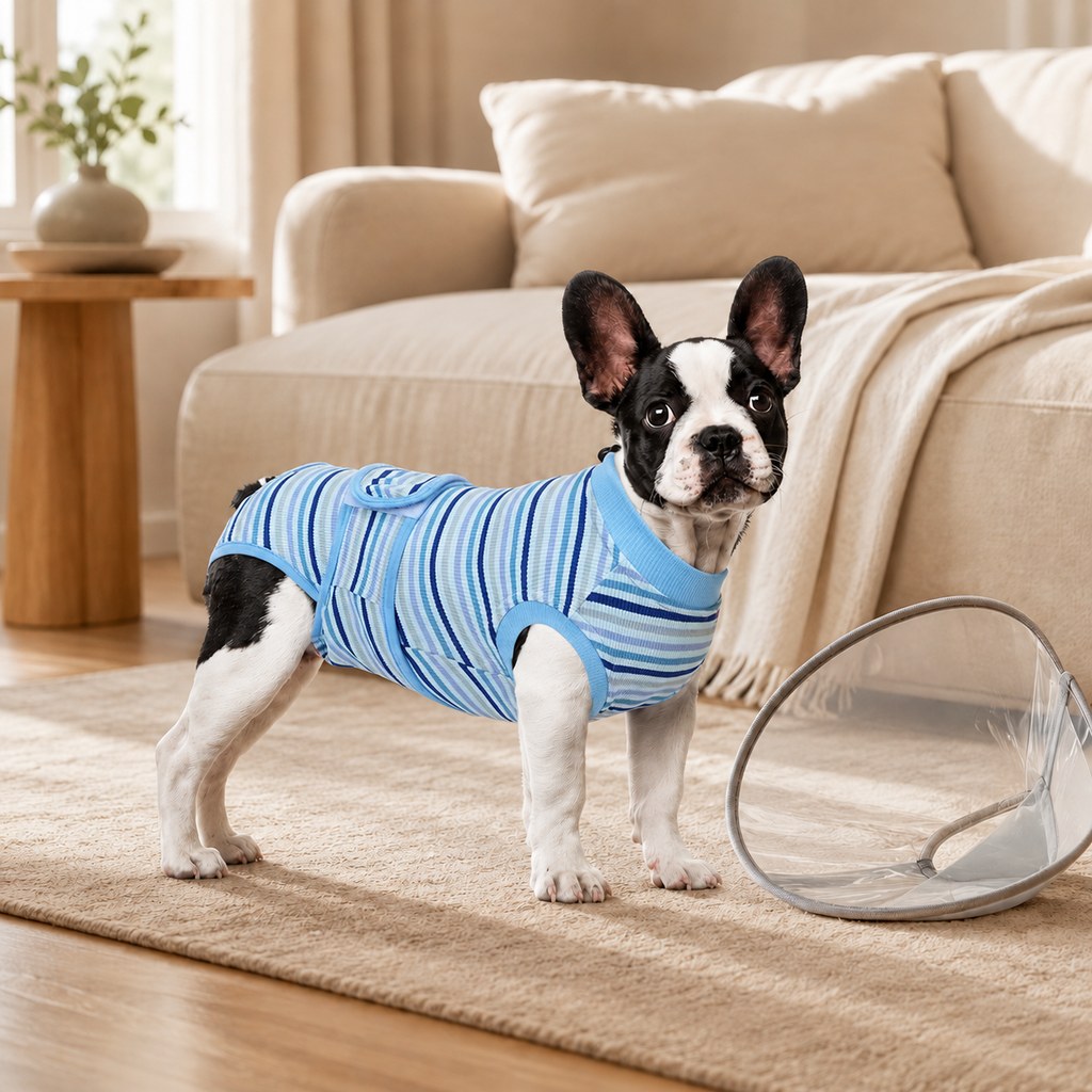 Malloren Breathable Dog Recovery Suit for Spay & Neuter Recovery, Soft Cone Alternative Onesie to Help Reduce Licking After Surgery