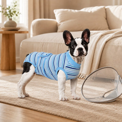 Malloren Breathable Dog Recovery Suit for Spay & Neuter Recovery, Soft Cone Alternative Onesie to Help Reduce Licking After Surgery