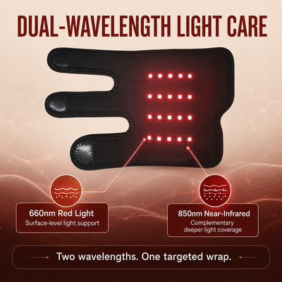 Malloren Dog Red Light Joint Wrap for Senior Dogs & Post-Walk Comfort - 20-LED Adjustable Mobility Support