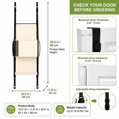 Malloren 3-Tier Door-Mounted Hanging Cat Tree for Apartments – Foldable Space-Saving Cat Climber & Lounge