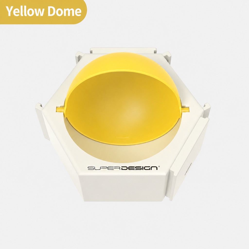 Malloren Modular Cat Puzzle Feeder Toy for Indoor Treat Time - Hexagon Slow Feeder Enrichment Game to Keep Bored Cats Busy